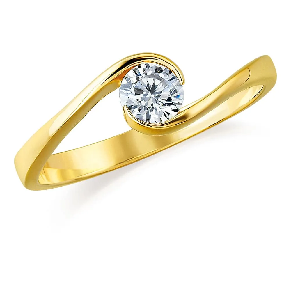 0.5 ct. Modern Solitaire Ring