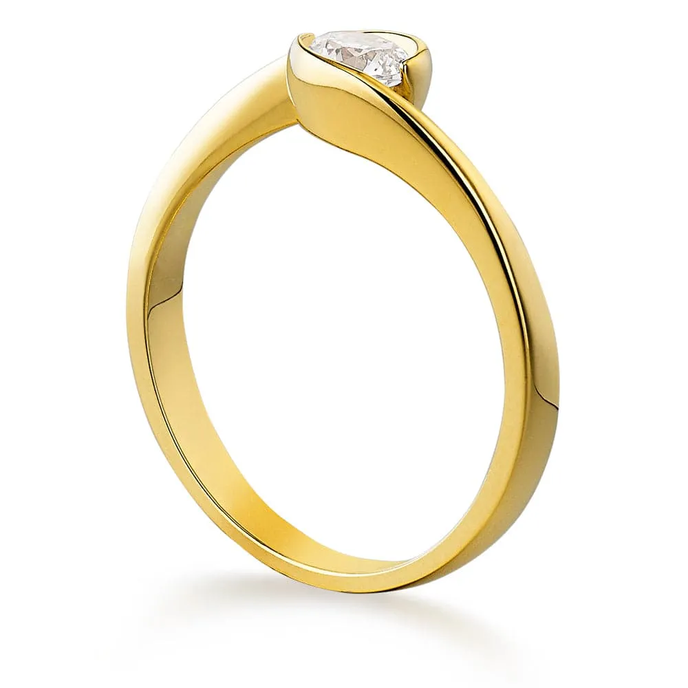 0.5 ct. Modern Solitaire Ring