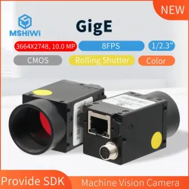 10.0MP Gige Industrial Camera, 1/2.3" CMOS, Rolling Shutter