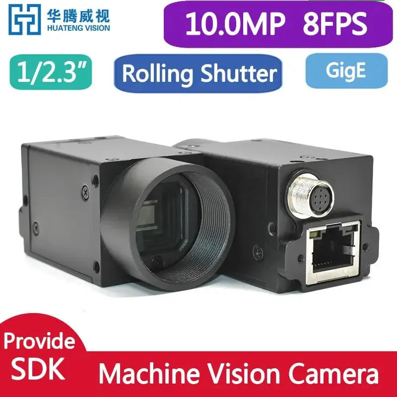 10.0MP Gige Industrial Camera, 1/2.3" CMOS, Rolling Shutter