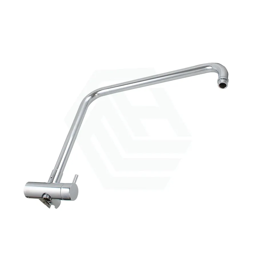 300mm Height Round Chrome Top Water Inlet Twin Shower Rail