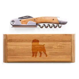 Affenpinscher Elan Bamboo Corkscrew with Laser Engraved Case