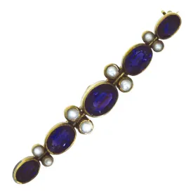 Amethyst & Pearl Stock Pin