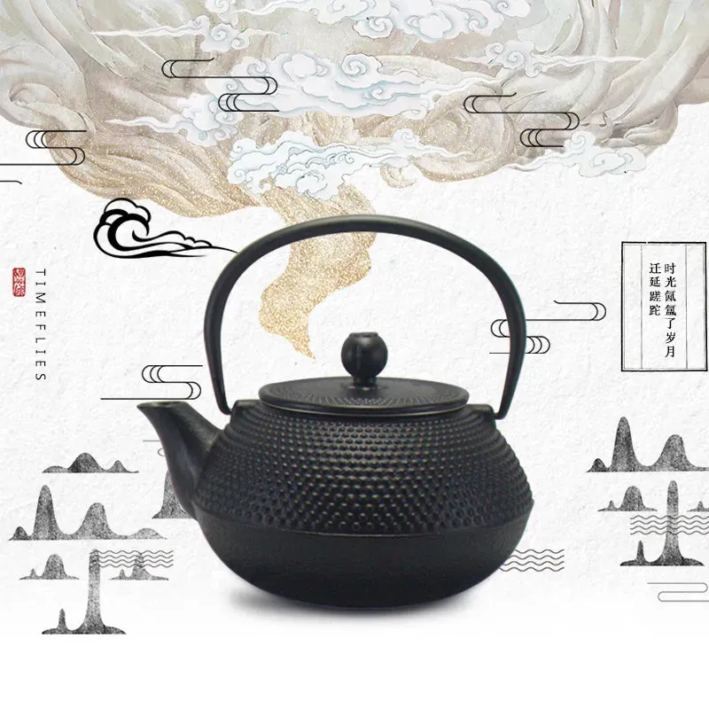 Black Japanese Cast Iron Teapot