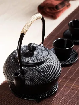 Black Japanese Cast Iron Teapot