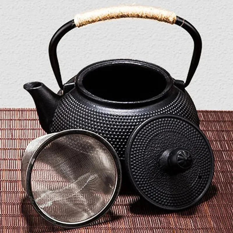 Black Japanese Cast Iron Teapot