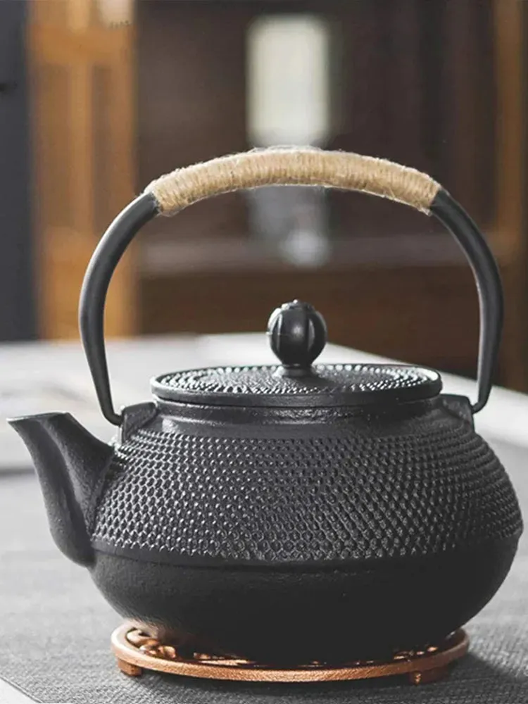 Black Japanese Cast Iron Teapot