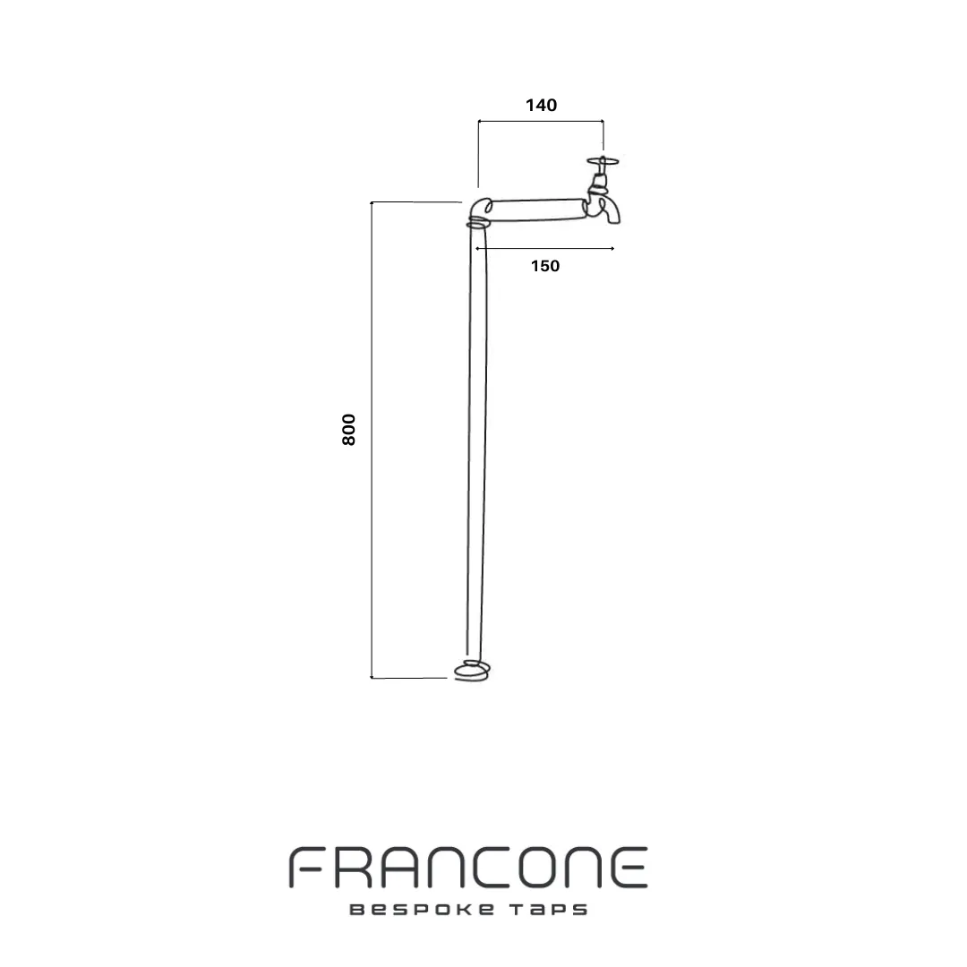 BT62 Traditional floor mounted bath filler hot and cold