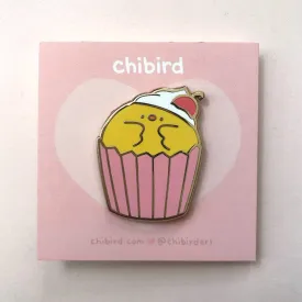 Chibird Cupcake Enamel Pin