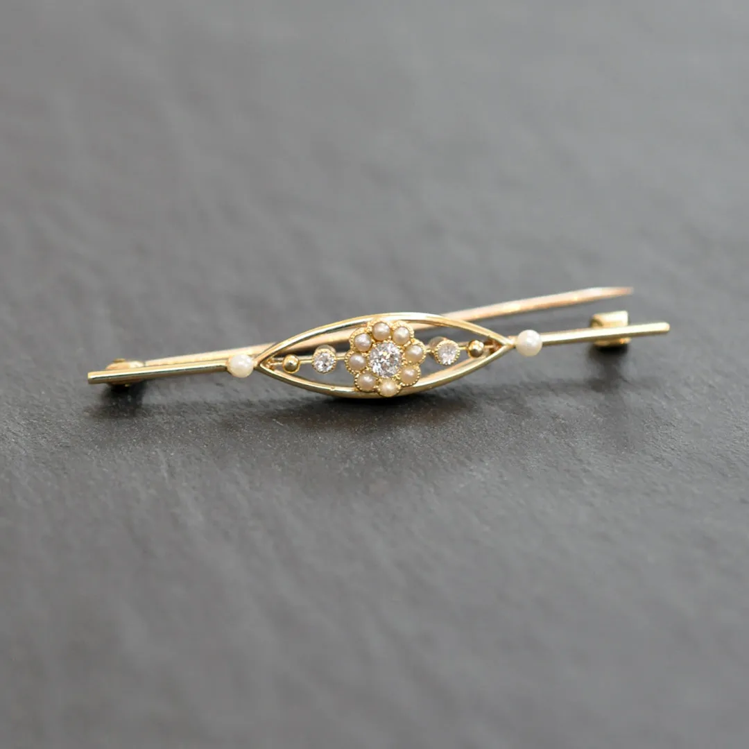 Diamond & Pearl Stock Pin