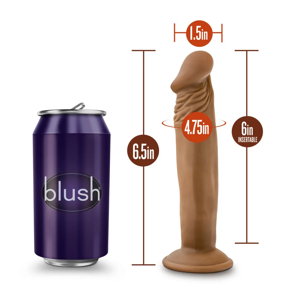 Blush® Dr. Skin 6.5-Inch Realistic Mocha Dildo with Suction Cup Base