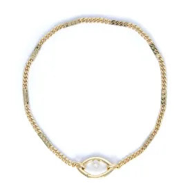 Eye Opener Chain Necklace - 18ct Gold-Plated