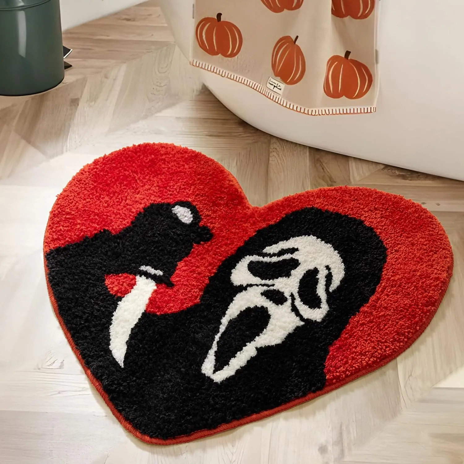 Gothic Halloween Funny Skull Bathroom Rugs