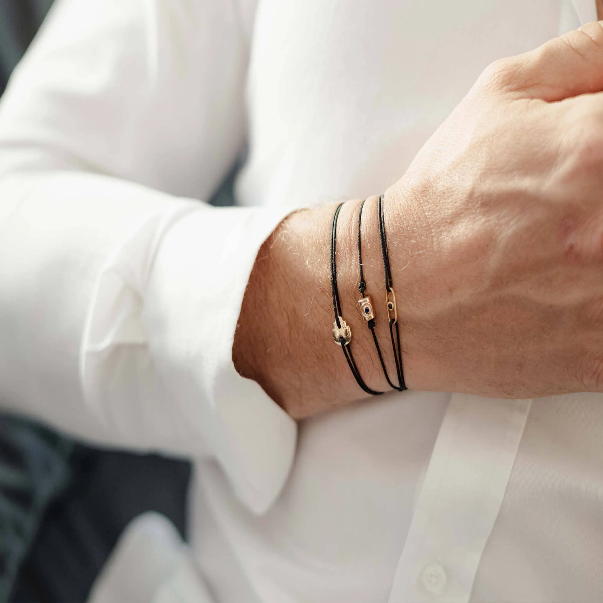 Men's Skull Cast Bracelet - 14K White Gold