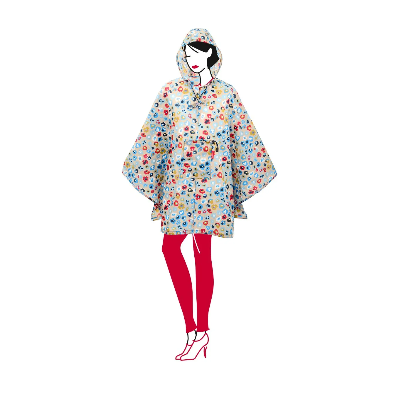 Mini Maxi Poncho Millefleurs