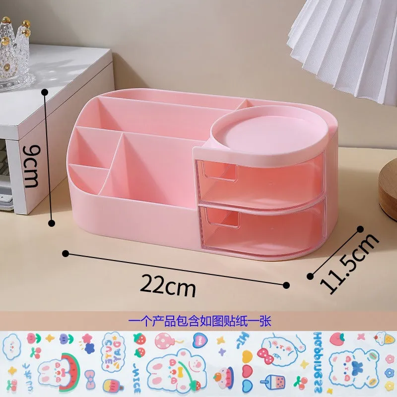 Multiple Compartments Cosmetic and Stationery Storage Box