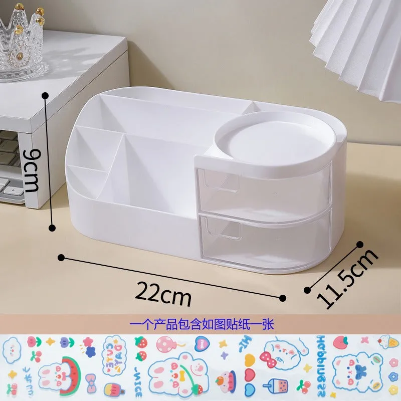 Multiple Compartments Cosmetic and Stationery Storage Box