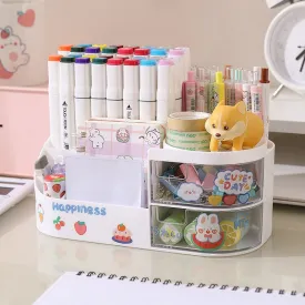 Multiple Compartments Cosmetic and Stationery Storage Box