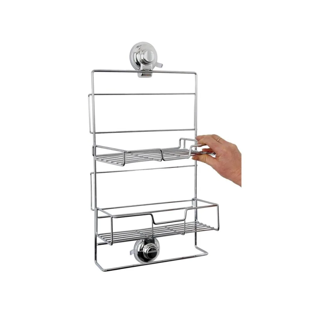 NALEON Classic Chrome Suction Shower Caddy