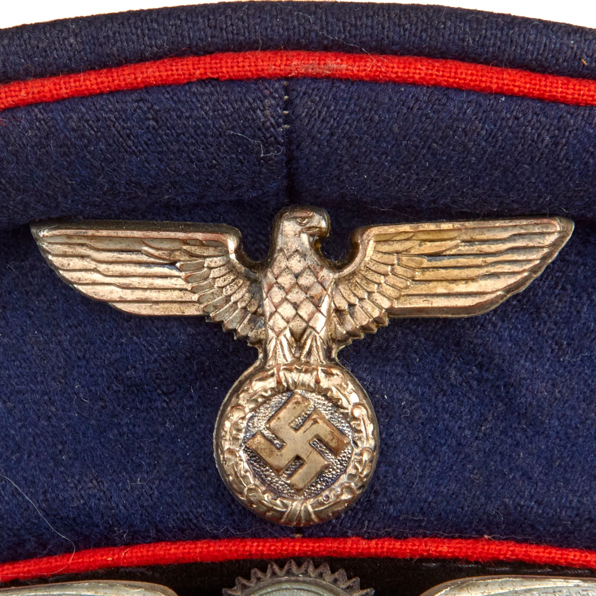 Original WWII German Deutsche Reichsbahn Railway Official’s Schirmmütze Visor Cap by Leopold Appert