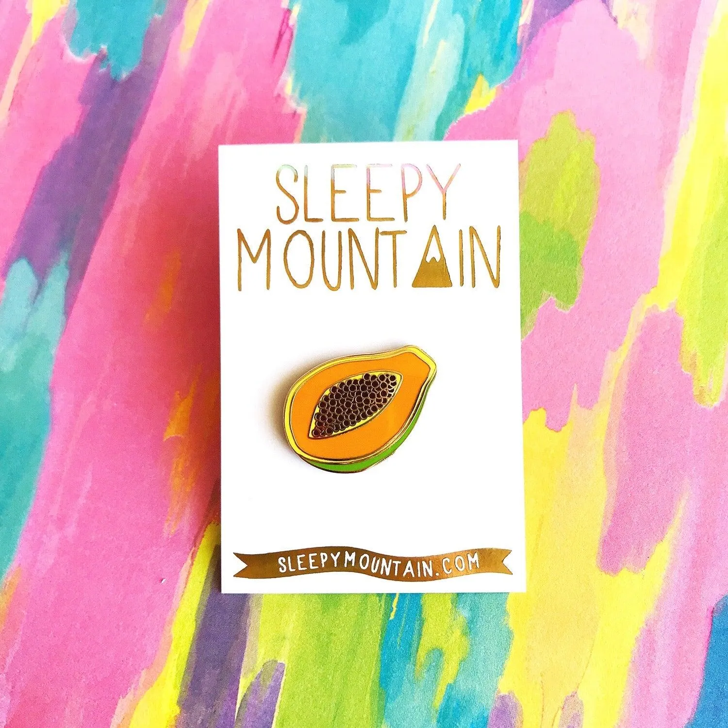 Papaya Enamel Pin