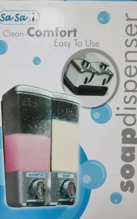 Plastic dual soap dispenser