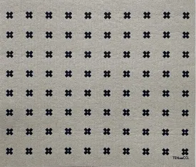 Tiny X Black on Grey Sponge Cloth Mat