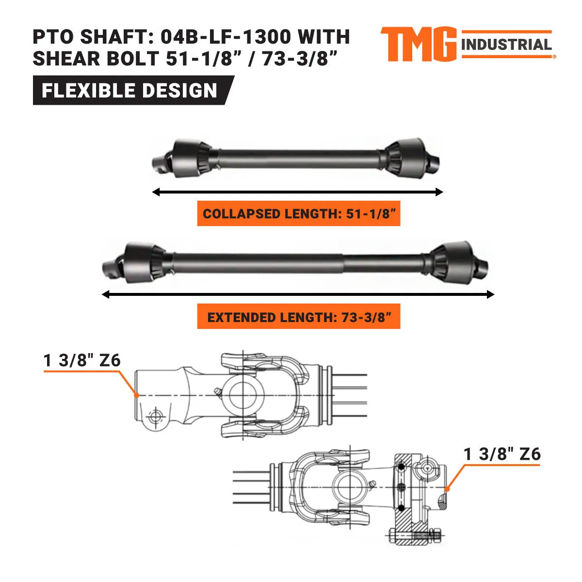 TMG Industrial 26” 3-Point Hitch Stump Grinder,  Category 1 & 2 Hookup, Driveline Shaft Included, 30-50 HP Tractor, TMG-TSG26